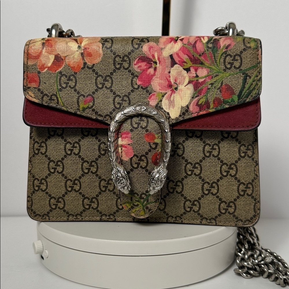 Gucci Dionysus GG Blooms Super Mini Shoulder Crossbody Bag - Picture 14 of 15